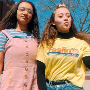 “Feeling Peachy” yellow t shirt!